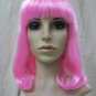 Pink Bob Wig Peggy Sue 50s 60s Flip Hairspray Sock Hop Retro Schoolgirl Grease