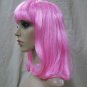 Pink Bob Wig Peggy Sue 50s 60s Flip Hairspray Sock Hop Retro Schoolgirl Grease