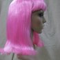 Pink Bob Wig Peggy Sue 50s 60s Flip Hairspray Sock Hop Retro Schoolgirl Grease