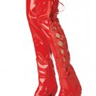 Adult Sexy Red Vinyl Lace up Boot Covers Wet Look Red Riding Hood Snow White Adult Sexy Red Vinyl Lace up Boot Covers Wet Look Red Riding Hood Snow White