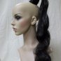 Dark Brown Fantasy Fall Add On Ponytail Hairpiece Bun Cover Model Popstar Diva