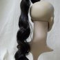 Dark Brown Fantasy Fall Add On Ponytail Hairpiece Bun Cover Model Popstar Diva