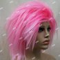 Messy Pink Funky Punk Wig Shaggy Rave Cotton Candy Unisex Rocker Rockstar Anime Manga