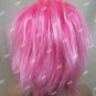 Messy Pink Funky Punk Wig Shaggy Rave Cotton Candy Unisex Rocker Rockstar Anime Manga