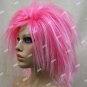 Messy Pink Funky Punk Wig Shaggy Rave Cotton Candy Unisex Rocker Rockstar Anime Manga