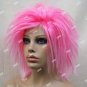 Messy Pink Funky Punk Wig Shaggy Rave Cotton Candy Unisex Rocker Rockstar Anime Manga