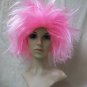 Messy Pink Funky Punk Wig Shaggy Rave Cotton Candy Unisex Rocker Rockstar Anime Manga