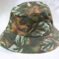 Leaf Print Camo Bucket Hat 58cm Cap Tree Redneck Hillbilly Camouflage Duck Hunter Fisherman
