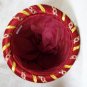 Red Sultan Costume Hat Cap Round Bowl Style Headpiece Desert Sheik Persian Royal