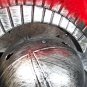 Silver Gladiator Lion Helmet w/ Red Brush Medieval Knight Warrior Soldier Armor Crusader