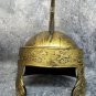 Gold Gladiator Tiger Helmet Medieval Knight Warrior Soldier Armor Crusader Greek Roman