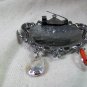 Gothic Black Vampire Choker Collar Fang Medallion Pin Victorian Steampunk Madame