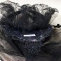 Black Gothic Baroque Tiara Headband Veil Bride Widow Day of Dead Vampire Madame