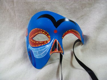 Colorful Phantom Style Mask Unibrow Mexican Sugar Skull Frida Tribal Warrior Zulu Tiki Luau