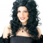 Black Saloon Wig Miss Kitty Old West Gal Southern Belle Mermaid Debutante Madame