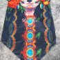 Colorful Sugar Skull Senorita Face Mask Handkerchief Style Neck Gaiter Costume Day of Dead Beauty