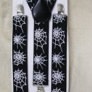 Spiderweb Print Suspenders Black Widow Spider Man Web Halloween Goth Punk Unisex Spiderweb Print Suspenders Black Widow Spider Man Web Halloween Goth Punk Unisex