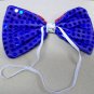 Red Silver Blue Sequin Patriotic Bowtie Neck Tie Hair Bow July 4th Uncle Sam Pet