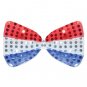 Red Silver Blue Sequin Patriotic Bowtie Neck Tie Hair Bow July 4th Uncle Sam Pet