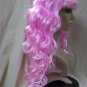 Candy Pink Siren Wig Long Curly Layers Glamour Witch Goddess Mermaid Pop Starlet