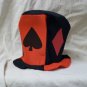 Red Black Playing Card Suit Top Hat Casino Dealer High Roller Poker King Hearts Ace