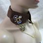 Steampunk Choker Shirt Collar Cogs Industrial Fantasy Science Fiction Gothic Victorian
