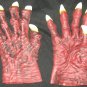 Red Devil Costume Hands Gloves Imp Satan She Devil Demon Claws Vulture Talons