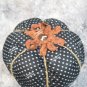 Cute Polka Dot Decorative Pumpkin Halloween Decor Small Plush Decoration NEW