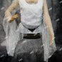 White Witch Top Bat Accent Lace Bell Sleeves Shirt Pirate Medieval Victorian Sorceress