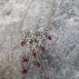Gothic Bleeding Heart Necklace Dripping Red Jewels Goth Punk Jewelry Vampire Madame