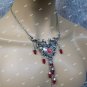 Gothic Bleeding Heart Necklace Dripping Red Jewels Goth Punk Jewelry Vampire Madame