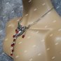 Gothic Bleeding Heart Necklace Dripping Red Jewels Goth Punk Jewelry Vampire Madame