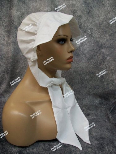Pilgrim Bonnet Hat Old Fashioned Nurse Handmaid Quaker Amish Prayer Cap