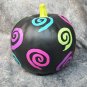 Cute Whimsical Spookadelic Decorative Pumpkin Colorful Swirls Halloween Themed Decor NEW