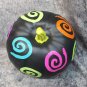 Cute Whimsical Spookadelic Decorative Pumpkin Colorful Swirls Halloween Themed Decor NEW