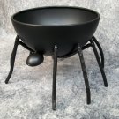 Black Metal Spider Themed Candy Bowl Holder Trick or Treat Halloween Decor NEW
