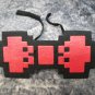 Pixel - 8 Bow Neck Tie Choker Cartoon Animated Bit Computer Tech Wizard Video Gamer Pixelated Nerd