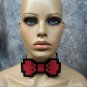 Pixel - 8 Bow Neck Tie Choker Cartoon Animated Bit Computer Tech Wizard Video Gamer Pixelated Nerd