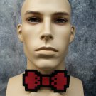 Pixel - 8 Bow Neck Tie Choker Cartoon Animated Bit Computer Tech Wizard Video Gamer Pixelated Nerd