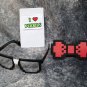 Pixel - 8 Nerd Costume Kit Taped Glasses Pocket Protector BowTie Cartoon Computer Tech Wizard Gamer