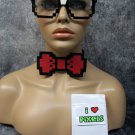 Pixel - 8 Nerd Costume Kit Taped Glasses Pocket Protector BowTie Cartoon Computer Tech Wizard Gamer