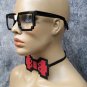 Pixel - 8 Nerd Costume Kit Taped Glasses Pocket Protector BowTie Cartoon Computer Tech Wizard Gamer