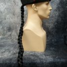 Mandarin Costume Cap Chinese Hat Headpiece w/ Tassel Long Braid Emperor Monarch