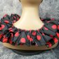 Striped & Polka Dot Clown Collar Red & Black Ruffle Big Top Horror Circus Carnival