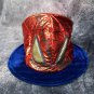 Marvel Comic Spiderman Top Hat Metallic Red & Blue Avenger Spider Man