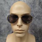 Gold Rim Aviator Costume Glasses Pilot 70s 80s Detective Police Military Top Gun