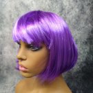 Bright Purple Bob Costume Wig Hit Girl Mindy Macready Comic Kick Ass Sports Fan