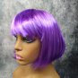 Bright Purple Bob Costume Wig Hit Girl Mindy Macready Comic Kick Ass Sports Fan