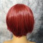 Short Dark Red Vamp Wig Bobbed Widows Peak Bangs Goth EMO Gal Vampiress Witch