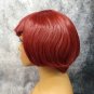 Short Dark Red Vamp Wig Bobbed Widows Peak Bangs Goth EMO Gal Vampiress Witch